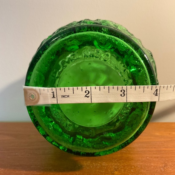 Vintage E.O. Brody Company Green Crinkle Glass Flower Vase 8” - Picture 13 of 13